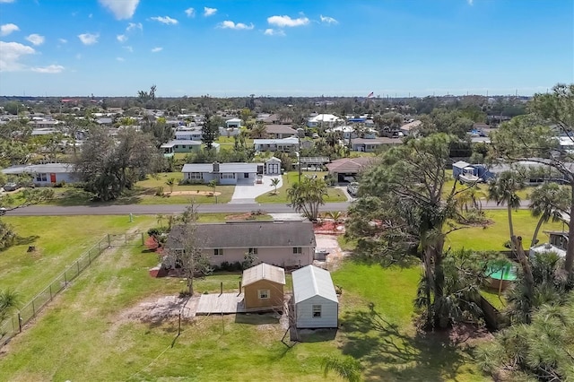 bird's eye view with a residential view