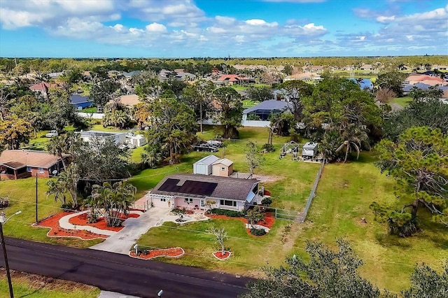 bird's eye view with a residential view