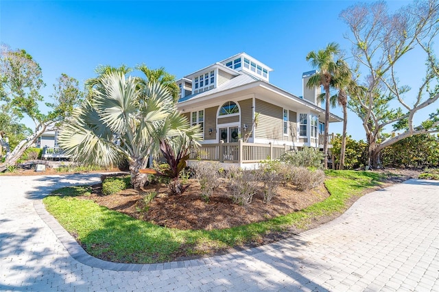 view of front of property with covered porch