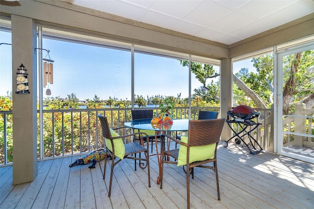 view of sunroom