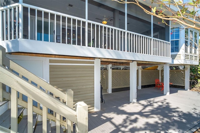 exterior space featuring a carport