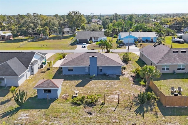 drone / aerial view with a residential view