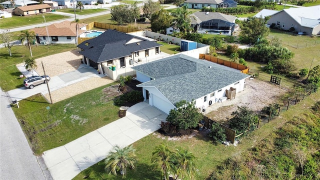 drone / aerial view featuring a residential view