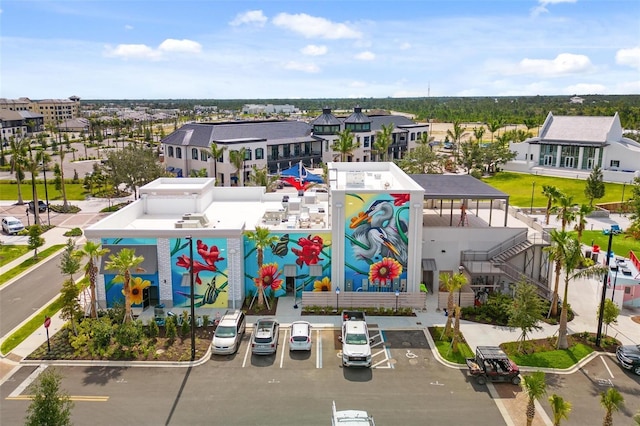 aerial view with a residential view