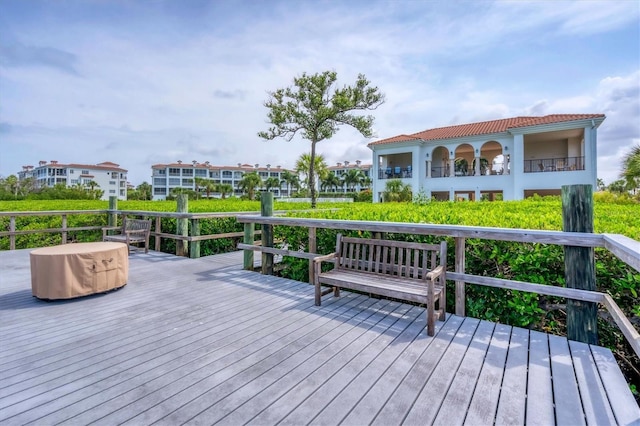 view of wooden terrace