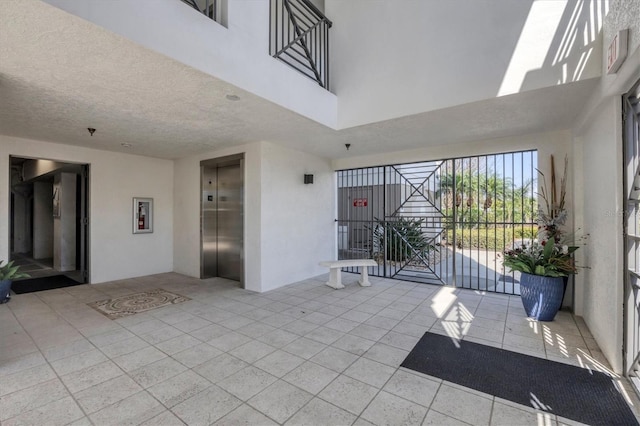 view of patio / terrace with elevator