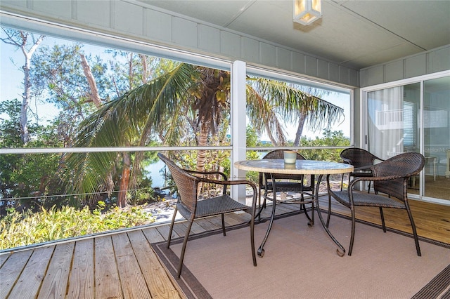 view of sunroom