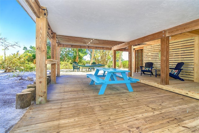 view of wooden terrace