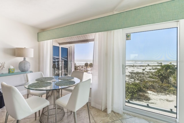 dining space featuring plenty of natural light