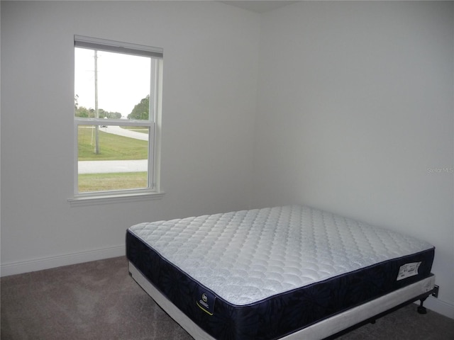 bedroom featuring carpet flooring and baseboards