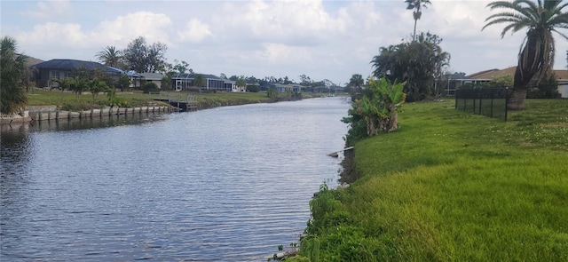 property view of water with a residential view