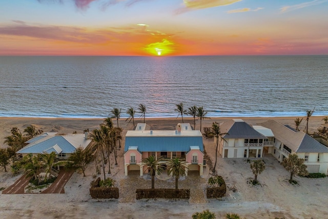 water view featuring a beach view