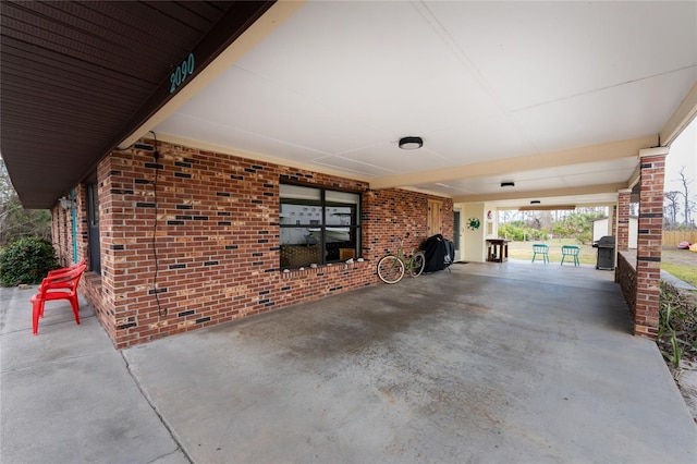 view of patio featuring area for grilling