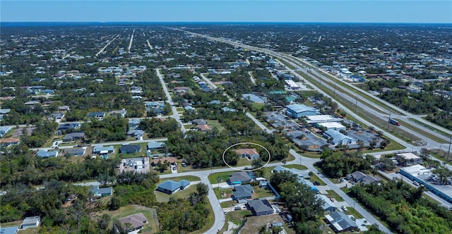 bird's eye view with a residential view