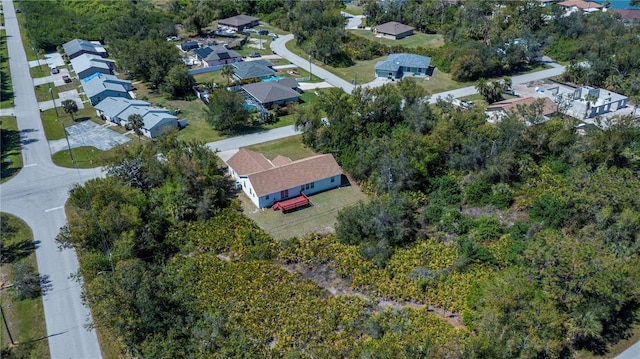 aerial view with a residential view