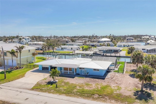 aerial view featuring a residential view