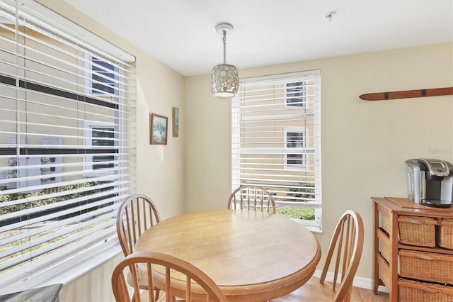 dining area with baseboards