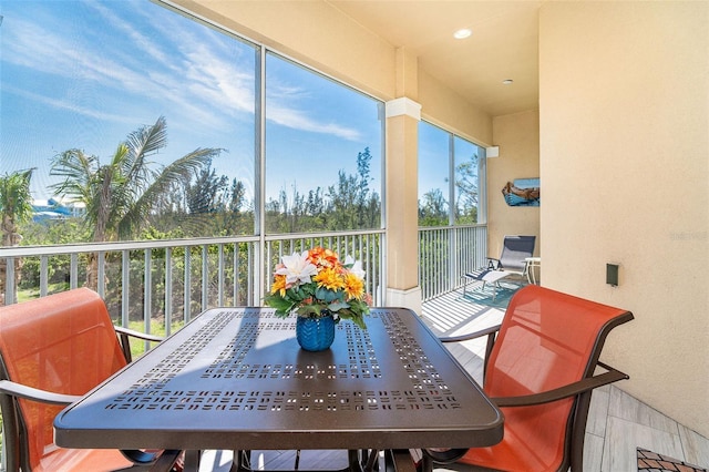 view of sunroom / solarium