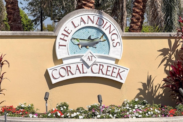 view of community sign