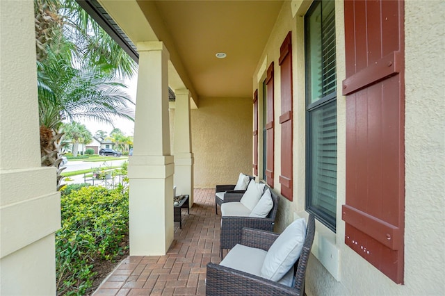 view of patio with outdoor lounge area