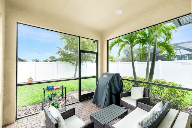 view of sunroom / solarium