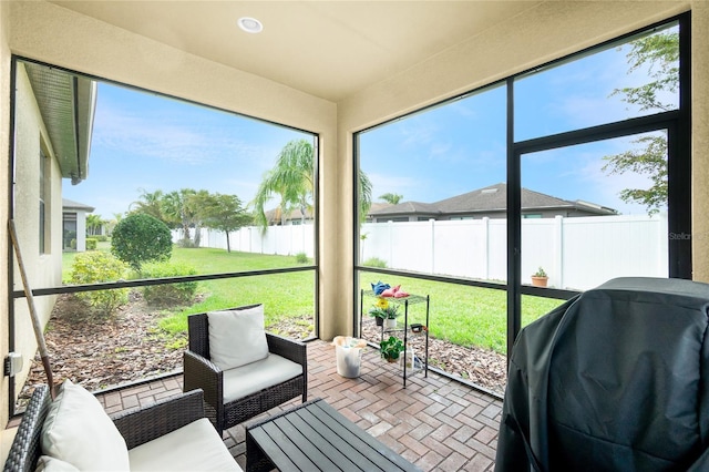 view of sunroom