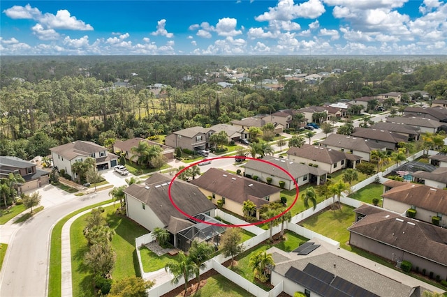 birds eye view of property featuring a residential view