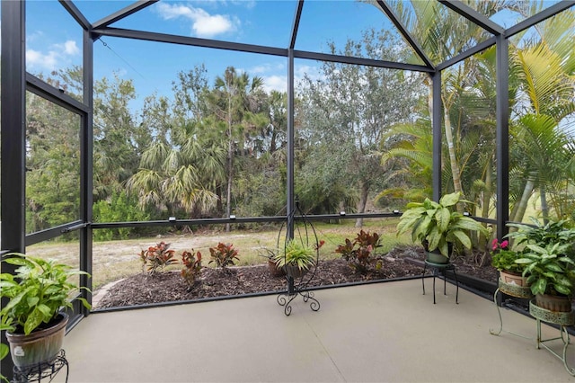 unfurnished sunroom with a wealth of natural light