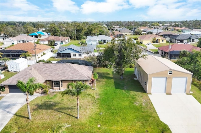 aerial view featuring a residential view