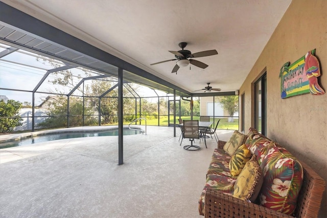 view of sunroom