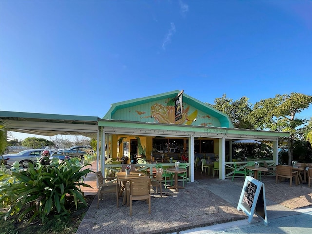 view of patio with outdoor dining area