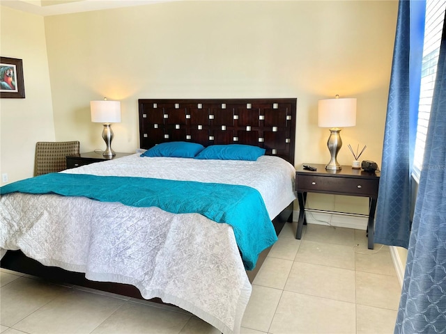 view of tiled bedroom