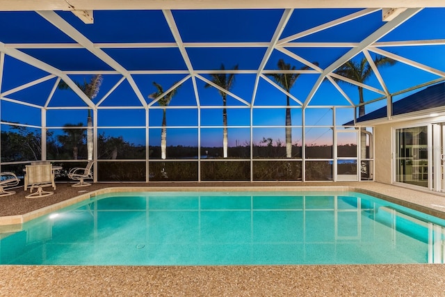 pool featuring a patio and a lanai