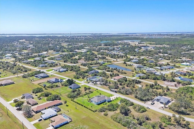 bird's eye view with a residential view