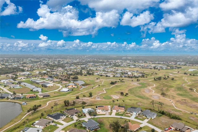 aerial view with a residential view