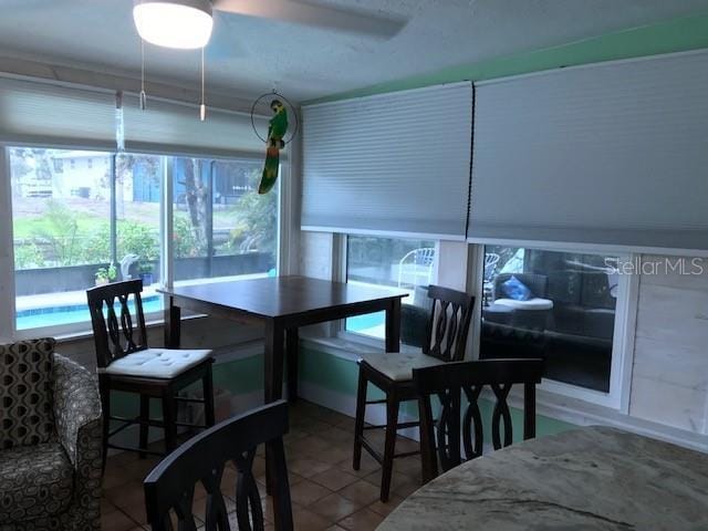 view of tiled dining area