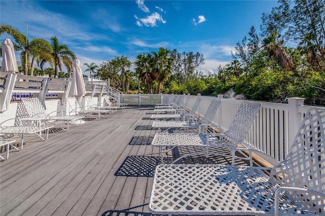 view of wooden deck