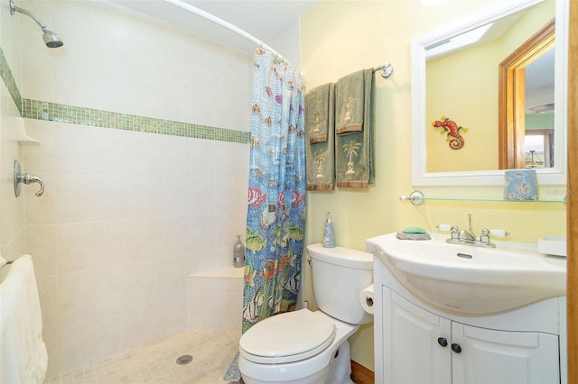 471 Capri Isles Ct, Punta Gorda, FL 33950 - bathroom featuring vanity, toilet, and tiled shower