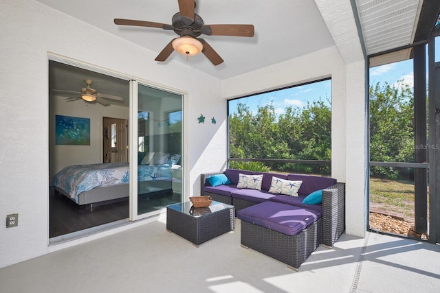 view of sunroom / solarium