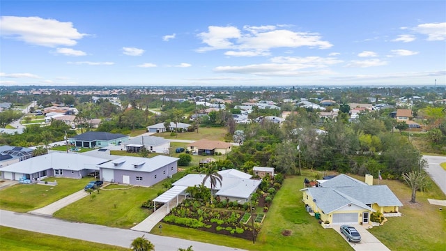 aerial view with a residential view