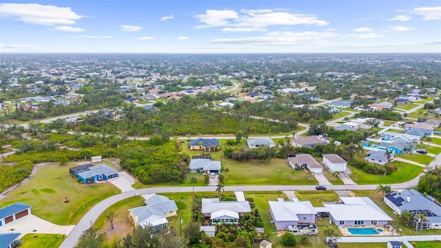 aerial view with a residential view