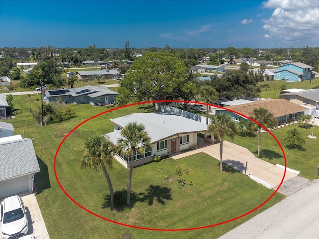 birds eye view of property featuring a residential view