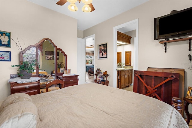 bedroom featuring ensuite bath