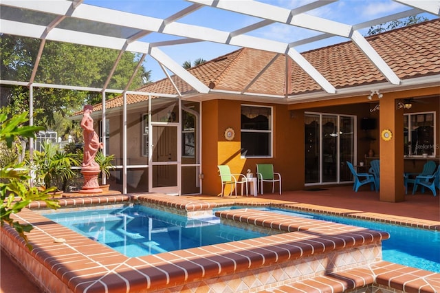 view of pool with a patio area