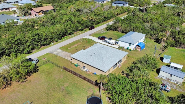 aerial view featuring a residential view