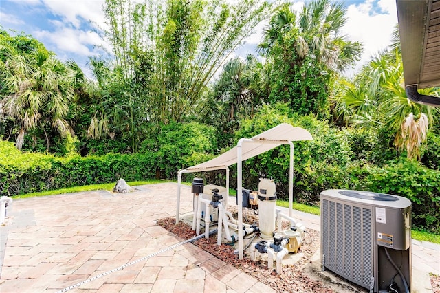 view of patio with central air condition unit