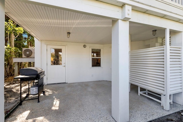 view of patio featuring grilling area