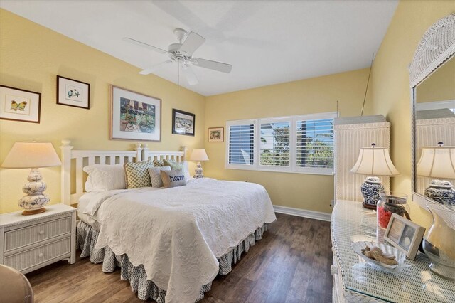 5000 Gasparilla Rd Unit 41B, Boca Grande, FL 33921 - bedroom featuring wood finished floors, baseboards, and ceiling fan