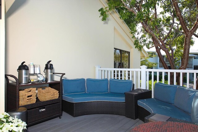 5000 Gasparilla Rd Unit 41B, Boca Grande, FL 33921 - wooden deck featuring an outdoor living space