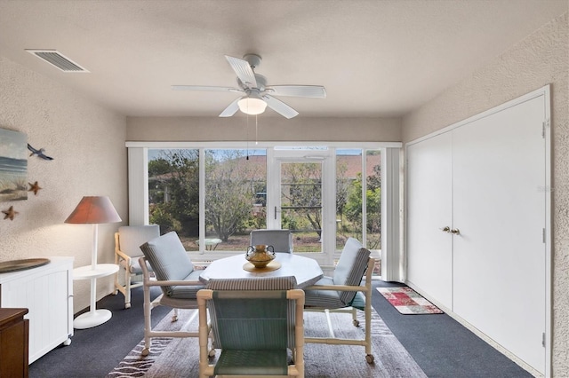 sunroom with visible vents